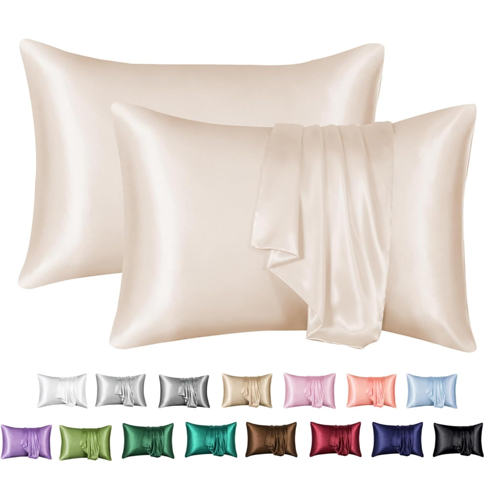 Home Textiles Super Soft - Taies d'oreiller en satin avec fermeture