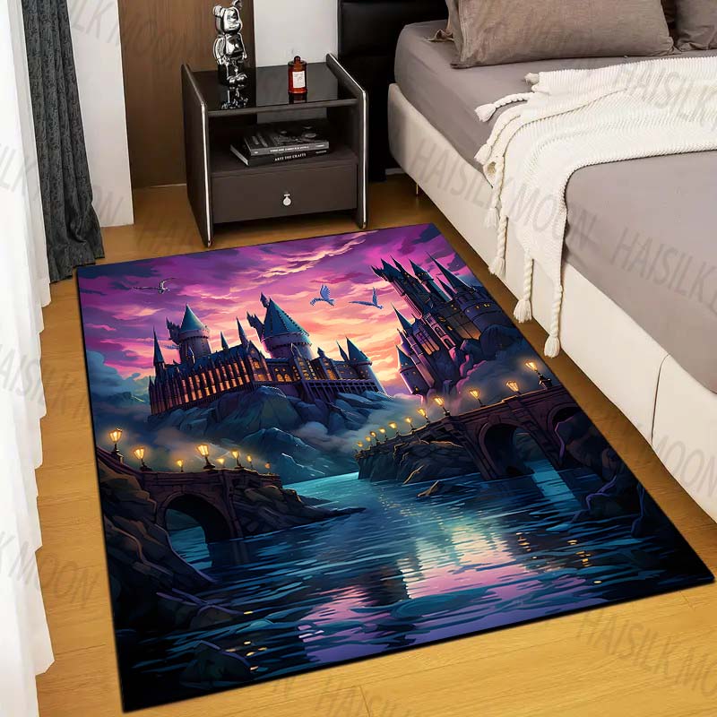 Home Textiles Rug - Tapis imprimé château magique pour école,