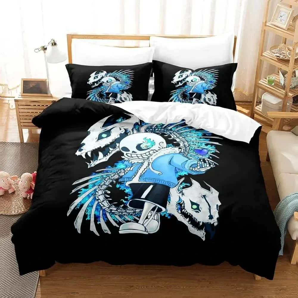 Home Textiles Bedding - Dessin animé Undertale Sans ensemble de