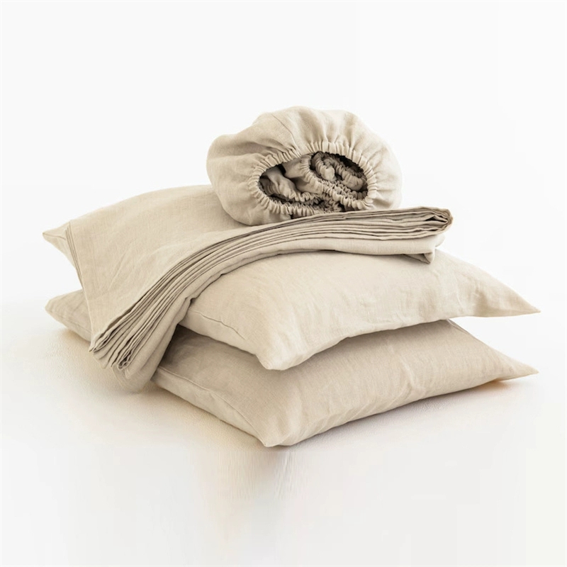 Fitted Sheet Deep - Draps de lit 100% lin doux,