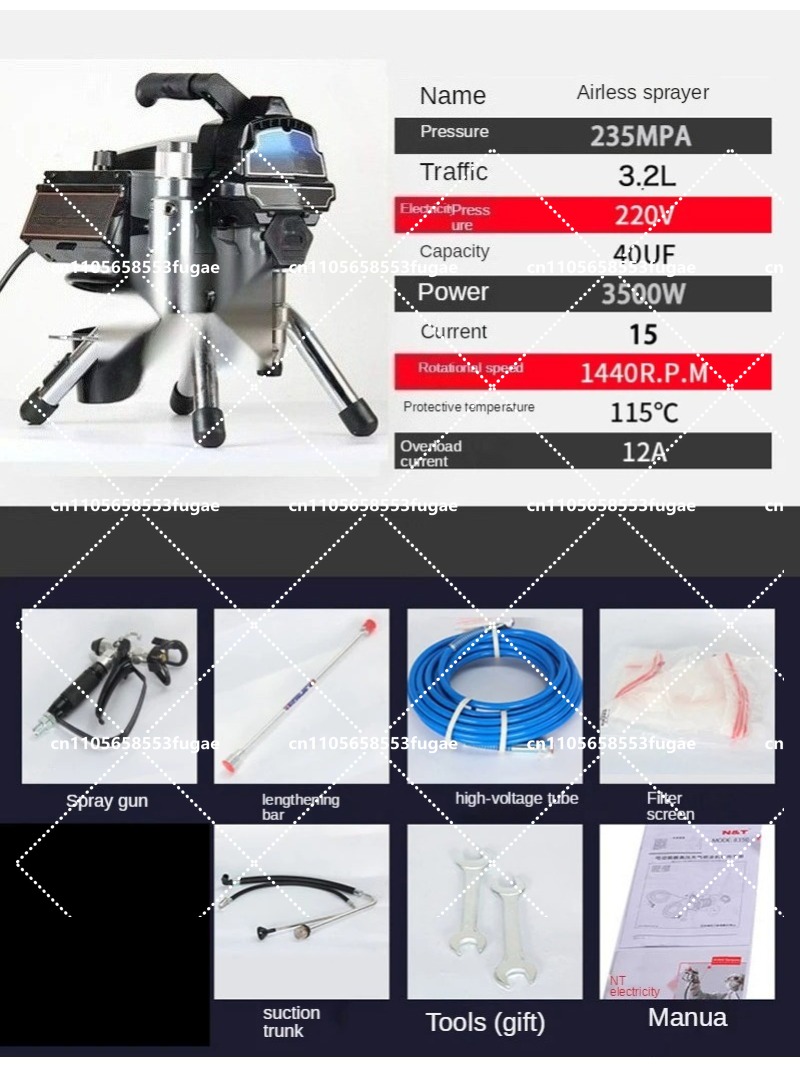 Pistolet de pulvérisation sans - Home Textiles Industry avis et prix