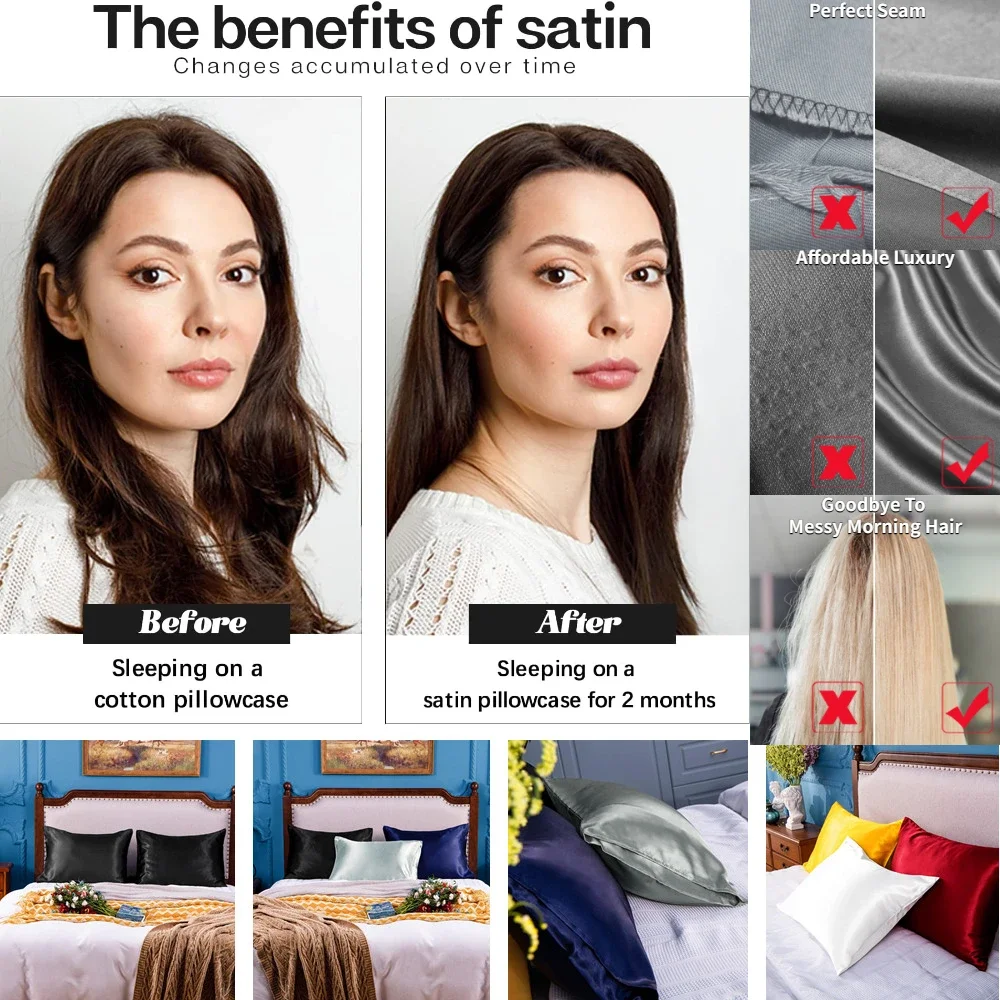 Taies d'oreiller en satin avec - Home Textiles Super Soft avis et prix