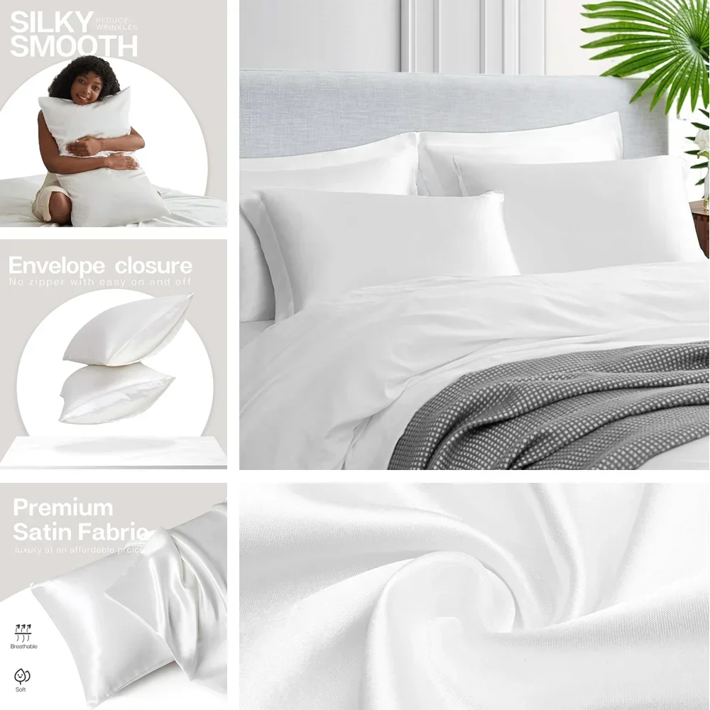 Taies d'oreiller en satin avec - Home Textiles Super Soft avis et prix