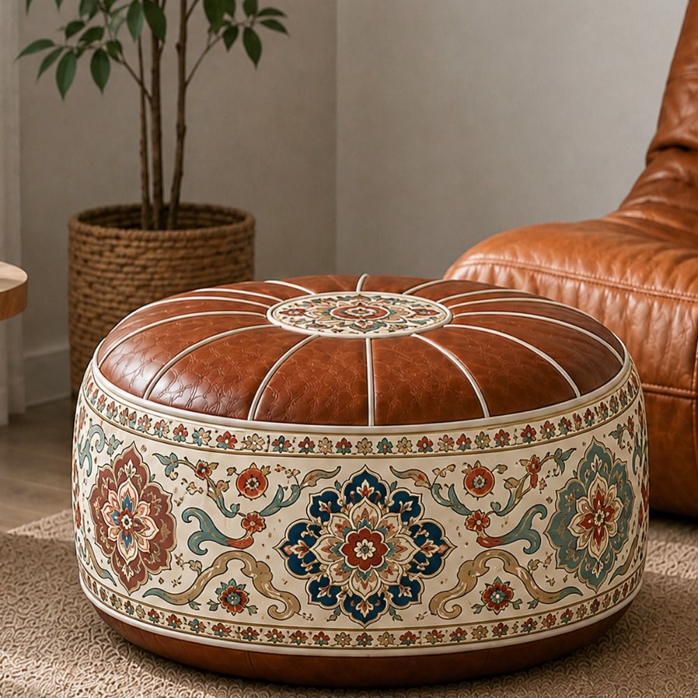 Nouveau pouf ottoman en cuir P - Floor Cushion Pouf avis et prix