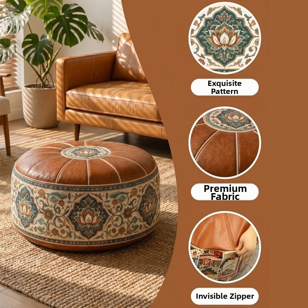 Nouveau pouf ottoman en cuir P - Floor Cushion Pouf avis et prix