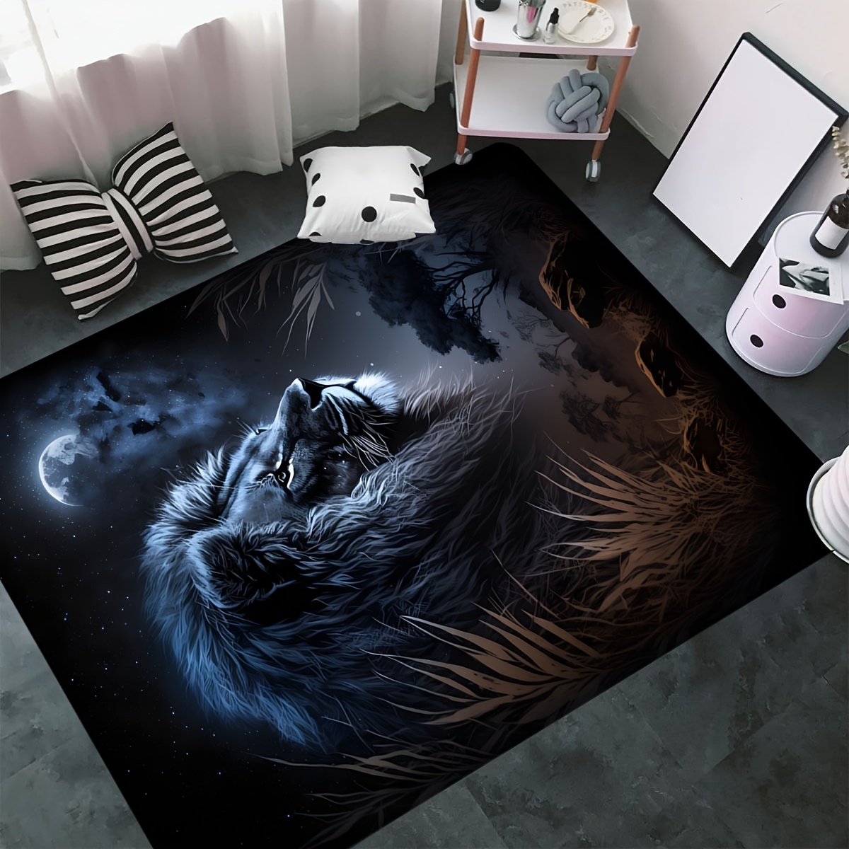 Tapis de sol Lion Nuit Étoilée - Home Textiles Rug avis et prix