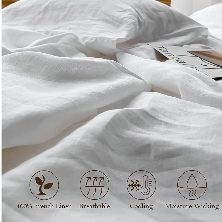 Draps de lit 100% lin doux, en - Fitted Sheet Deep avis et prix