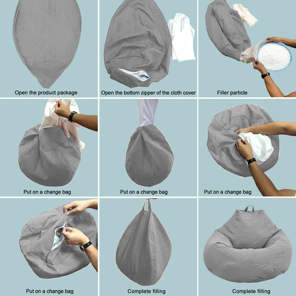 Juste de canapé paresseux sans - Floor Cushion Pouf avis et prix
